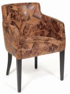 armchair tetchair knez, 65 x 65 cm, upholstery: textile, color: wenge/brown logo