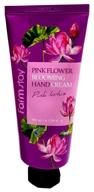 farmstay pink flower blooming pink lotus hand cream, 100 ml logo