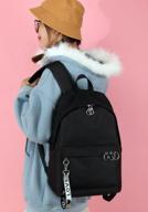 🎒 chic urban women's black backpack with laptop compartment: stylish & functional логотип