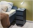 bedside table ella sb-3054 floor standing with three drawers, in the living room, in the bedroom, in the hallway, in the nursery, diamond gray 30x54x33cm stolplit logo