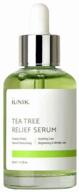 iunik tea tree relief serum facial serum with tea tree extract, 50 ml logo