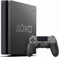 game console sony playstation 4 slim 1000 gb hdd, time to play. black logo