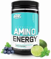 optimum nutrition essential amino energy blueberry-mojito: highly effective amino acid complex (270g) logo