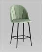 chair stool group logan, metal/velor, metal, color: pistachio logo