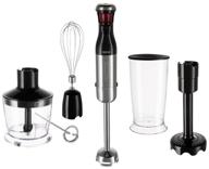 🖤 redmond rhb-2968 hand blender: stylish black/metal design for effortless blending logo