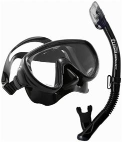 img 3 attached to Mask and snorkel TUSA Sport UCR-1625 set for swimming black