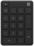 microsoft number pad bluetooth wireless keyboard matte black logo