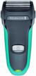 💪 remington f3000 electroshaver: powerful and stylish black/green grooming tool logo