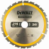 saw blade dewalt construction dt1952-qz 216x30 mm логотип