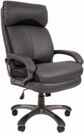 chair 505 computer chair for head, upholstery: pu leather, color: grey logo