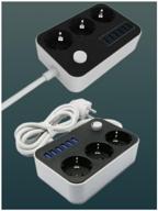 surge protector wire tech 6 usb 3 sockets cx-u613 / usb 4.1a charging / fast charging / stabilizer / surge protection logo