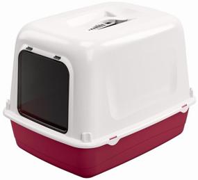 img 4 attached to Toilet house for cats Ferplast Clear Cat 10 36x47x35 cm red