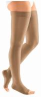 medi mediven plus 199/200 anti-varicose stockings with silicone bands, class 2, size: 6, length: 72-83 cm, caramel логотип