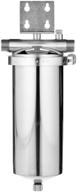 geyser typhoon bb10" housing for hot water 1" stainless steel, with drain, art.50647 logo