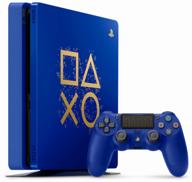 game console sony playstation 4 slim 500 gb hdd, time to play. blue logo