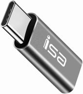 iphone to type-c adapter / apple lightning 8 pin to type-c adapter, gray aluminum, isa p-18 logo