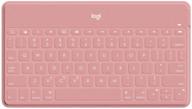 клавиатура logitech keys-to-go bluetooth pink, английская логотип