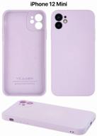 protective case for iphone 12 mini silicone shockproof bumper for apple iphone 12 mini with camera protection lilac logo