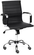 computer chair tetchair urban low office, upholstery: imitation leather, color: black logo