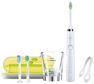 зубная щетка philips sonicare diamondclean hx9332/35 со звуковыми волнами, белая. логотип