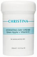 christina hydrating day cream green apple vitamin e for normal and dry skin увлажняющий дневной крем с витамином е для нормальной и сухой кожи зеленое яблоко, 250 мл логотип