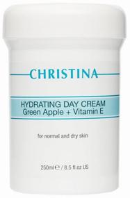 img 4 attached to Christina Hydrating Day Cream Green Apple Vitamin E For Normal And Dry Skin Увлажняющий дневной крем с витамином Е для нормальной и сухой кожи Зеленое яблоко, 250 мл