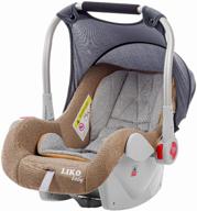 infant carrier group 0 (up to 13 kg) liko baby crib lb-321, beige logo