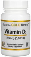 california gold nutrition vitamin d3 5000 iu capsule, 90 pcs. логотип
