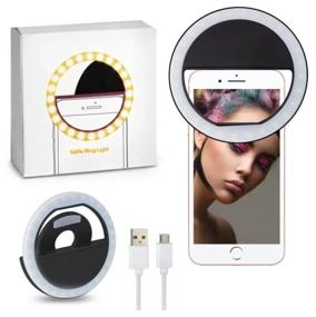 img 4 attached to Selfie ring flash, lamp for mobile photo / video shooting Selfie Ring Light (Black)