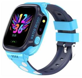 img 4 attached to PALEOHORA Y92 Smart Watches PRO for Kids - Full Touch HD IPS Screen, GPS Tracker, SOS Button, Camera, Flashlight, Own SIM Card (Blue) - iOS/Android Compatible