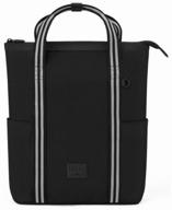ninetygo urban multifunctional commuting backpack, black logo