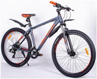 горный велосипед nrg bikes lion 29&quot; al/19&quot; gray-black-red, алюминиевая рама , 2022 год, 21 скорость логотип