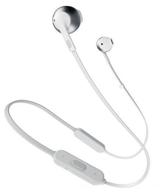 wireless earphones jbl tune 205bt, silver logo