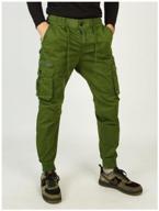 modniki trousers, cargo pants, joggers for men - khaki m-48 logo