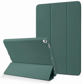 img 4 attached to Apple iPad Air 3 10.5" tablet case (2019) with stylus compartment, dark green