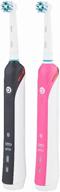 electric toothbrush oral-b smart 4 4900, black/pink logo