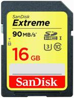 карта памяти sandisk sdhc 16 гб class 10, uhs-i u3, r/w 90/40 мб/с логотип