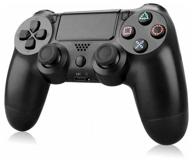 🎮 enhanced ps4 wireless bluetooth gamepad controller for ios, android, ps4 & pc - sleek black edition logo