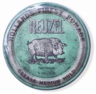 reuzel помада green medium hold, средняя фиксация, 113 г логотип