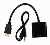 palmexx hdmi-vga adapter cable with audio, black logo