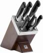 zwilling j. a. henckels four star 35145-000 set, 5 knives and scissors with stand logo