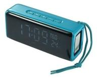portable speaker, bluetooth column with clock and alarm / usb / microsd / ipod, iphone, android tg, turquoise логотип