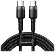 🔌 baseus cafule usb type-c cable - 2m, black/grey логотип