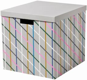img 3 attached to 📦 IKEA TIENA Storage Box: Versatile 35x32x32 cm Organizer in Grey/Multicolor