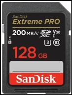 карта памяти sandisk sdxc 128 гб class 10, v30, uhs-i u3, 1 шт., черный логотип