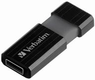 💾 verbatim store 'n' go pinstripe 32gb usb flash drive - black logo