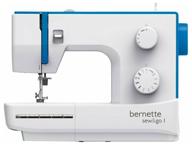 🧵 bernina bernette sew&go 1 sewing machine in white-blue: reliable and efficient logo
