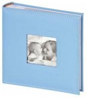 photo album brauberg cute baby (391141/391142), 200 photos, 10 x 15 cm, light blue logo