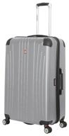 wenger suitcase, plastic, support legs on the side, reinforced corners, 92 l, size l, gray logo
