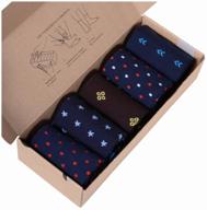 set of 5 pairs of men's socks "neva-sox" mix "northern wind", size 29 (43-45) logo